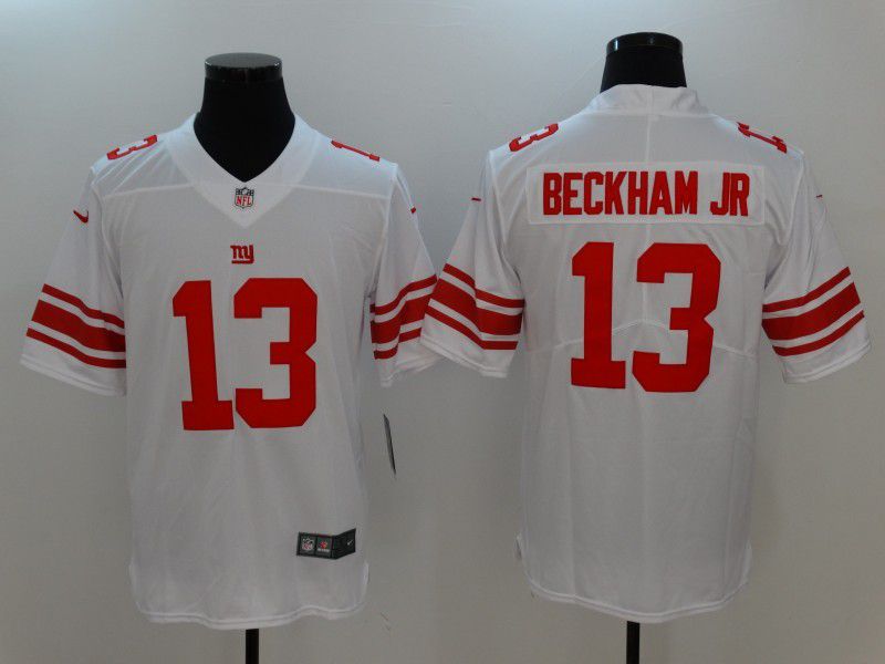 Men New York Giants 13 Beckham JR White Nike Vapor Untouchable Limited NFL Jersey